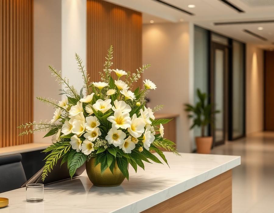 Medium arrangement in a business setting